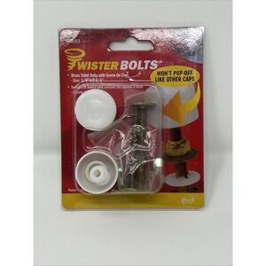 NEW Danco Twister Bolts Brass Toilet Bolts With Screw On Caps #88883